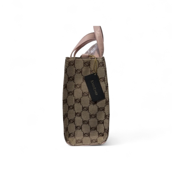 NWT Bebe Los Angeles Blush Mini Tote Bag Logo Print - Picture 4 of 6